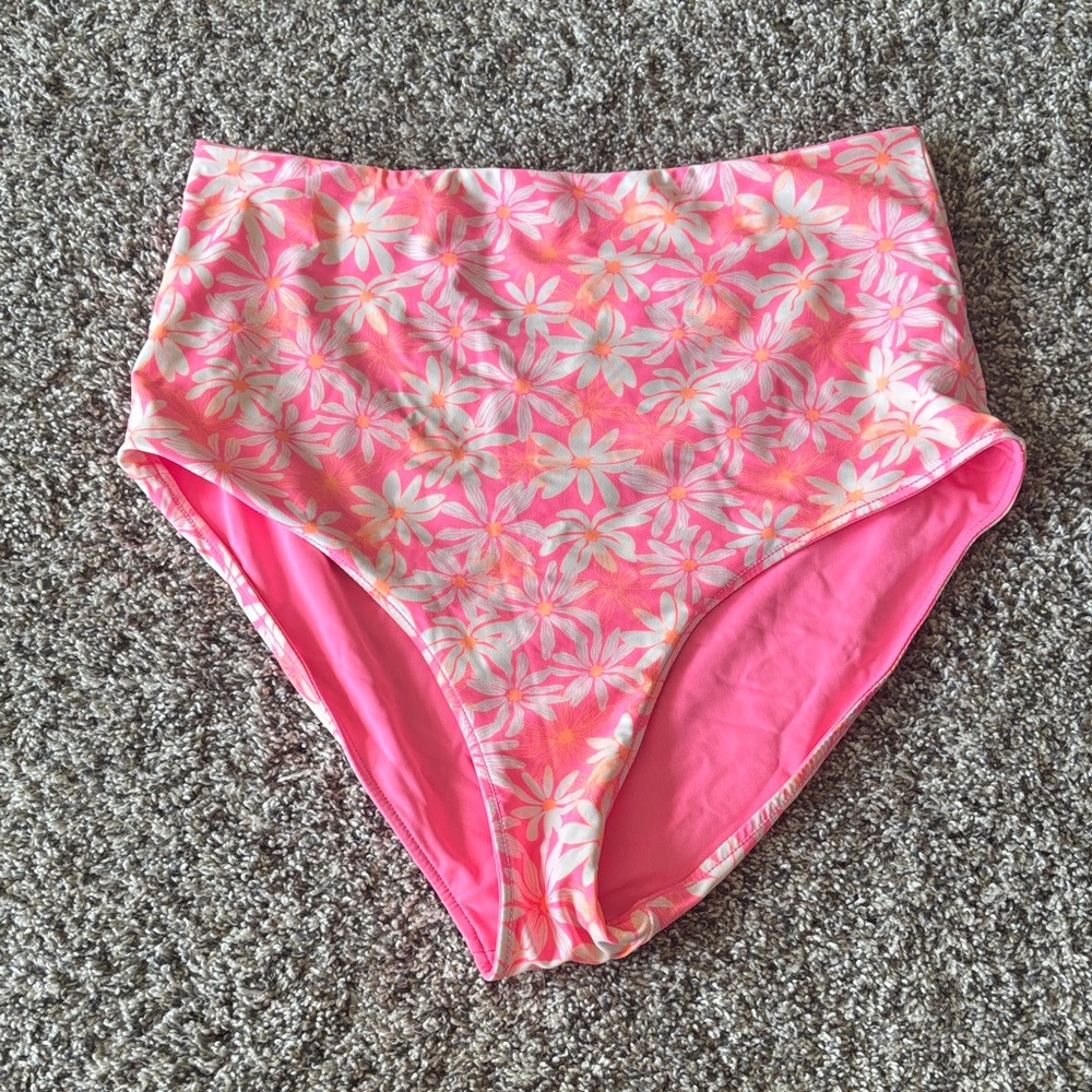 Floral Pink Bikini Bottom